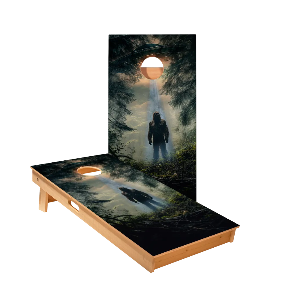 Alien Sasquatch Star Cornhole Boards