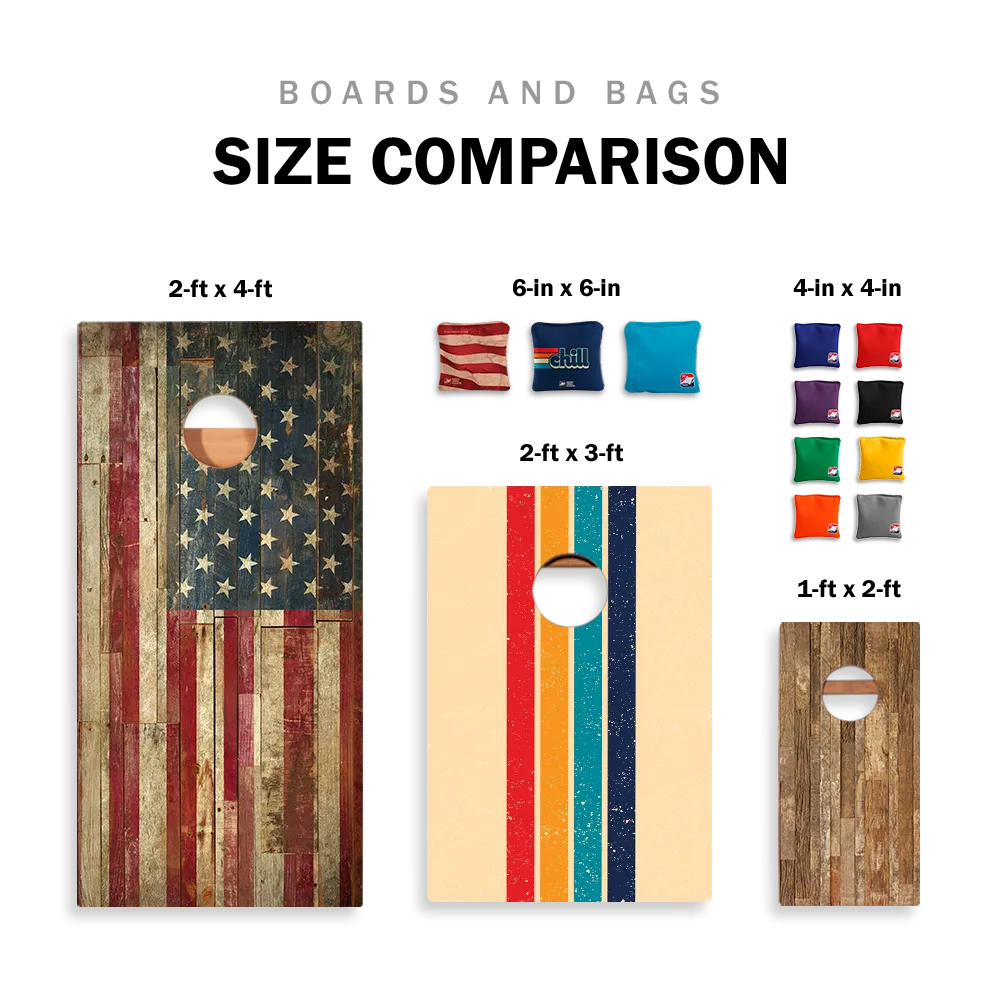 American Flag With Jet Star Cornhole Boards