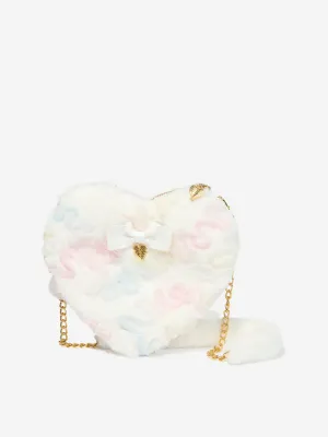 Angels Face Girls Lillian Pastel Heart Bag in White (22cm)