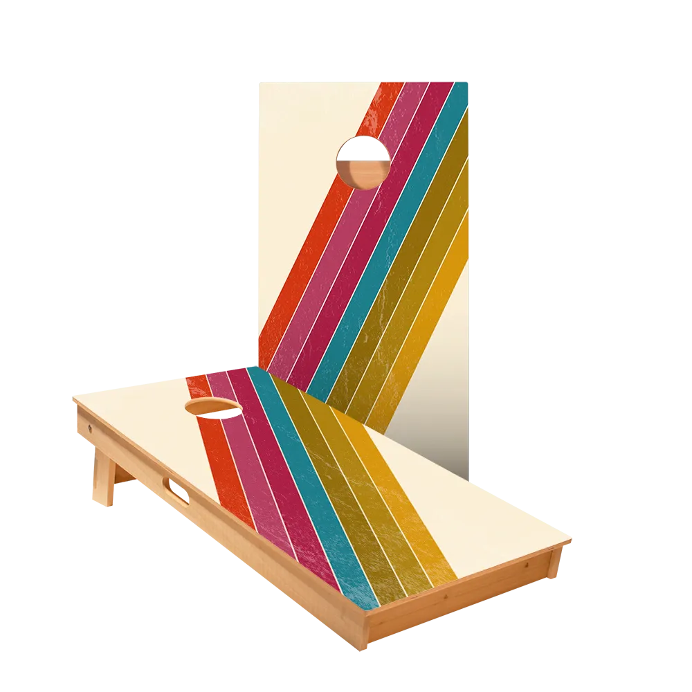 Angled Center Stripes Star Cornhole Boards