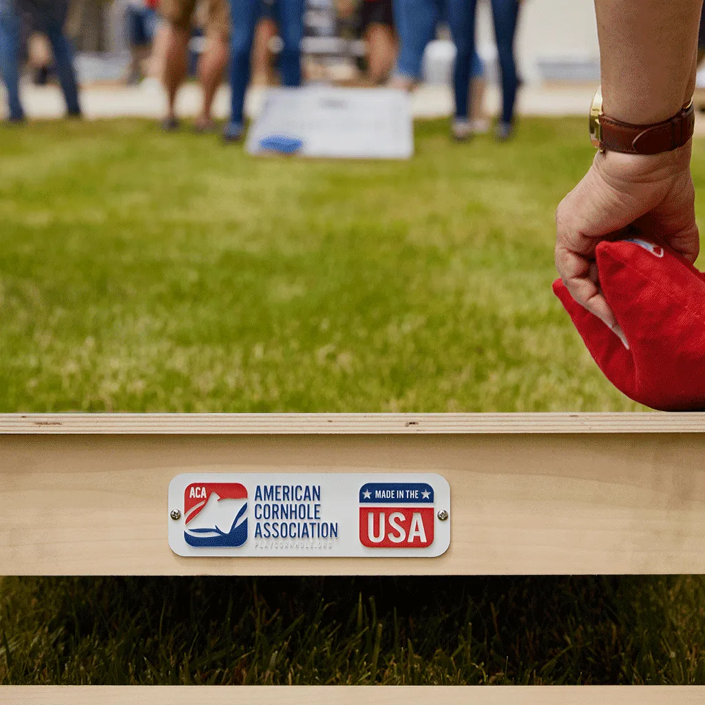 Angled Center Stripes Star Cornhole Boards