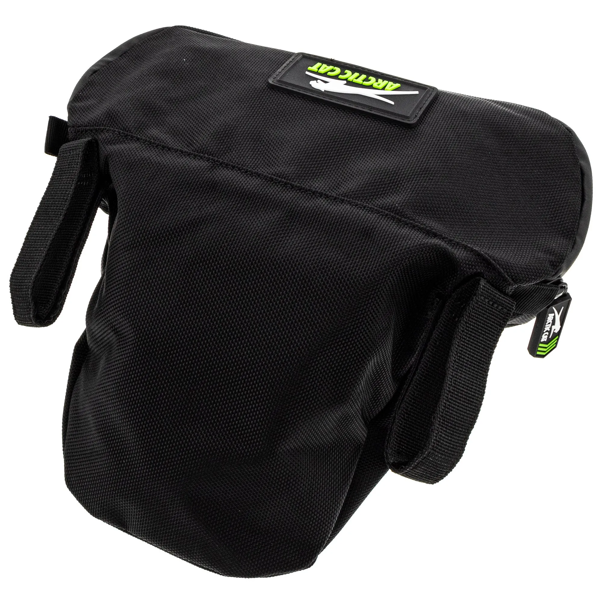 Arctic Cat 6639-716 Custom Black Handlebar Bag Lightweight Zip Close Snowmobiles