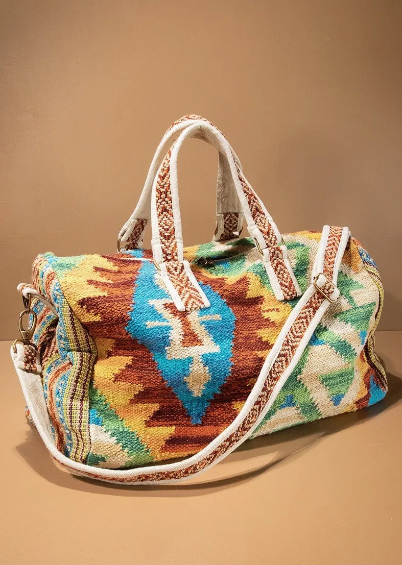 Aztec Print Duffle Tote Bag