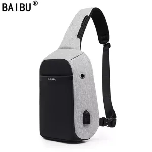 BAIBU Crossbody Messenger Shoulder bag with USB Charge Port