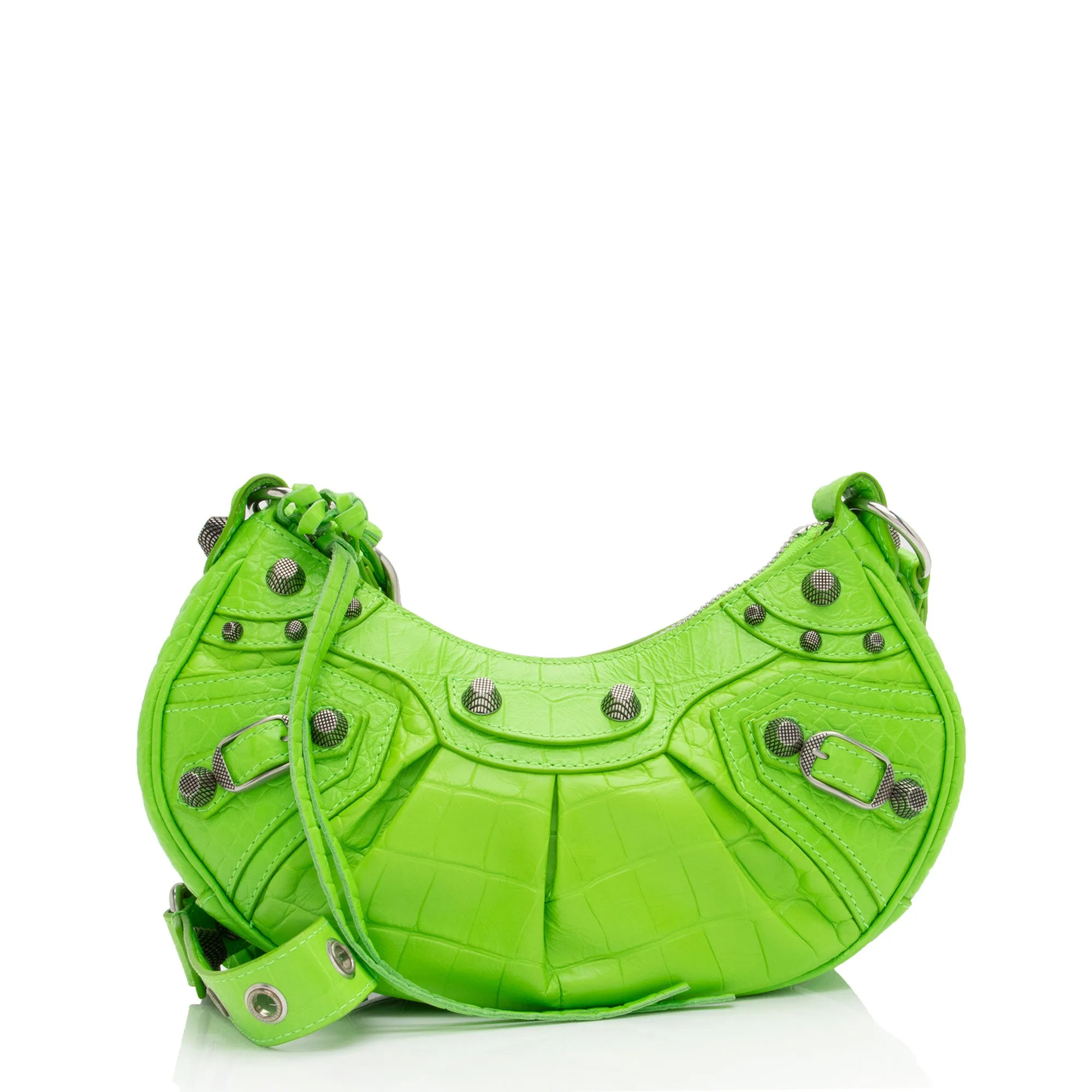 Balenciaga Croc Embossed Le Cagole XS Shoulder Bag (SHF-kVl4nx)