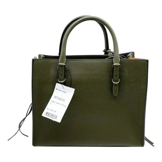 Balenciaga Papier Mini A4 Zip Around Vert Kaki Green Leather Shoulder Bag