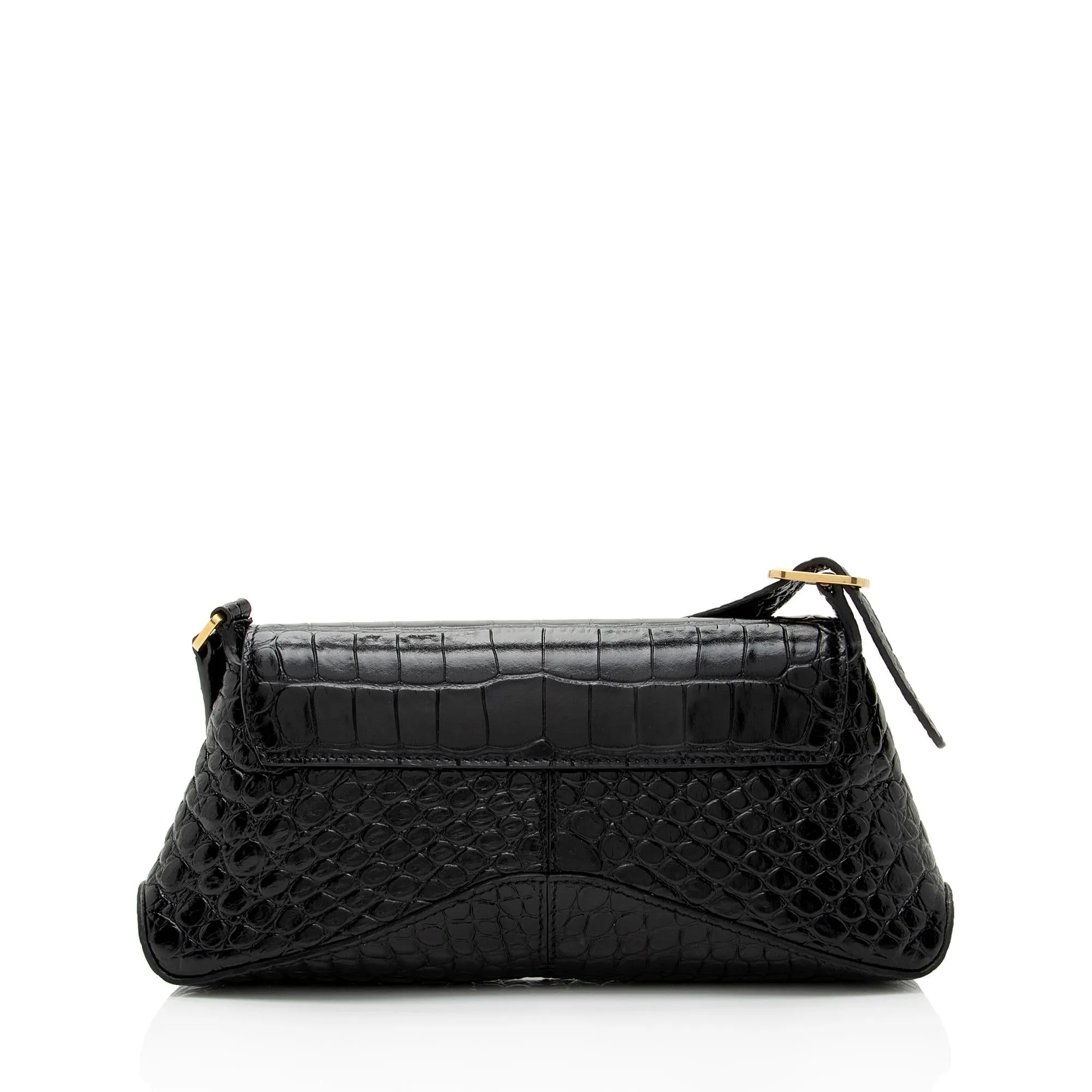 Balenciaga Shiny Croc Embossed Calfskin XX Small Flap Bag