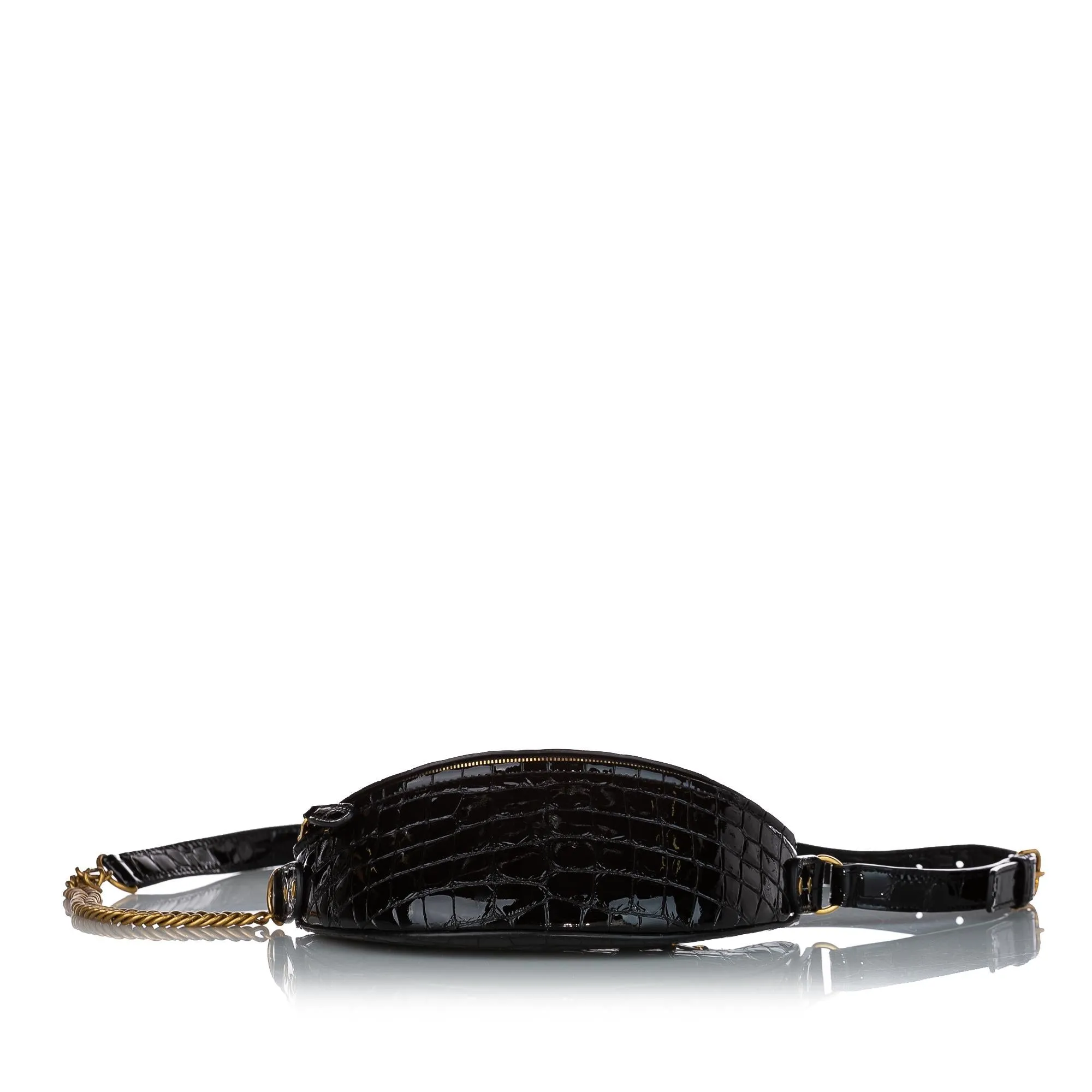 Balenciaga Souvenir Embossed Patent Leather Belt Bag