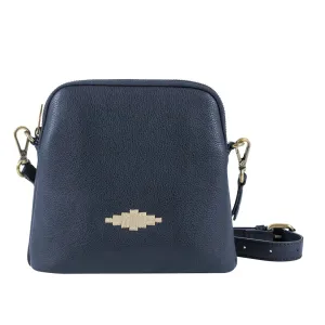 Belleza Small Handbag - Navy Leather by Pampeano