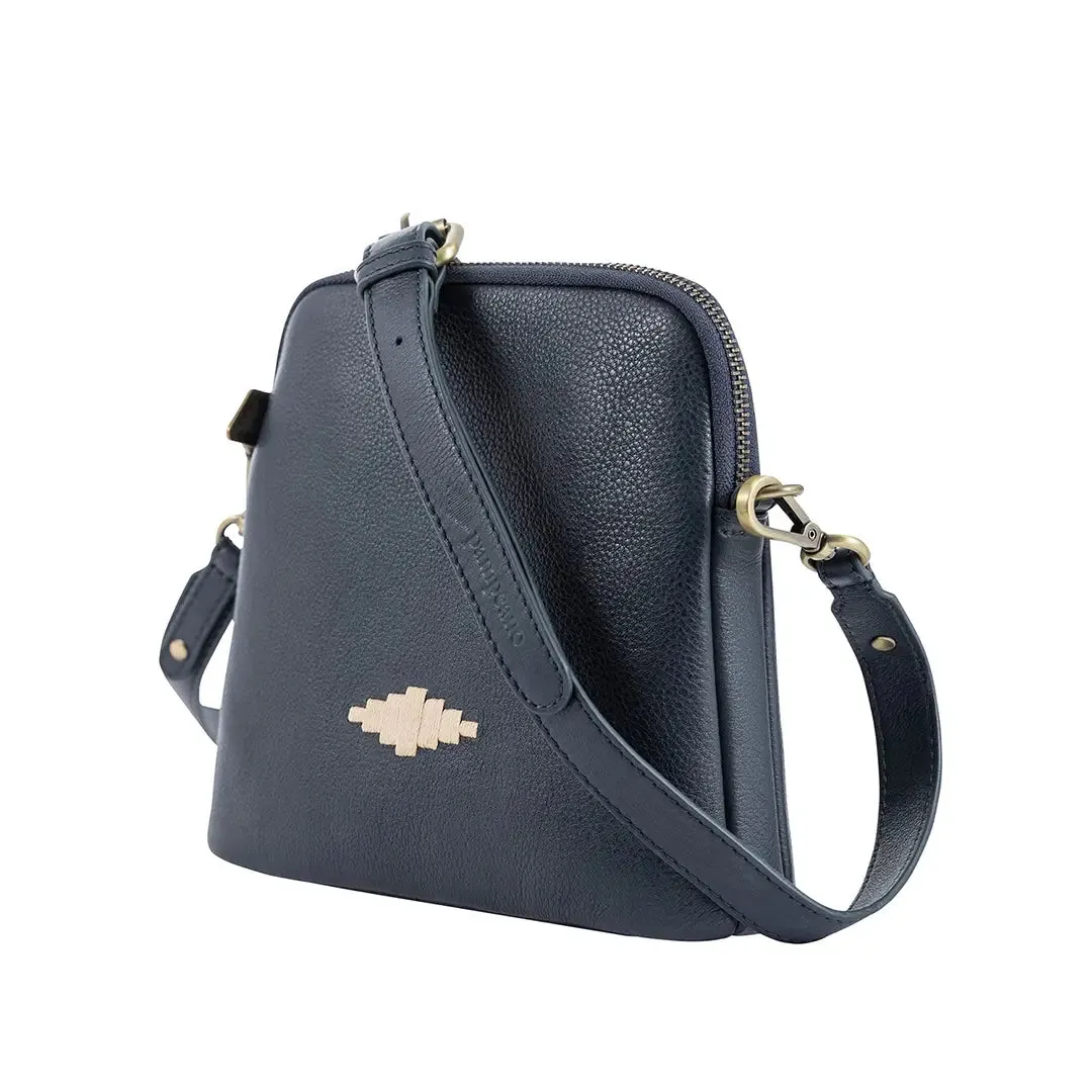 Belleza Small Handbag - Navy Leather by Pampeano