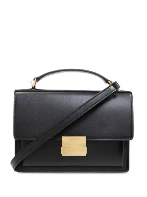 Black Leather Square Body Bag