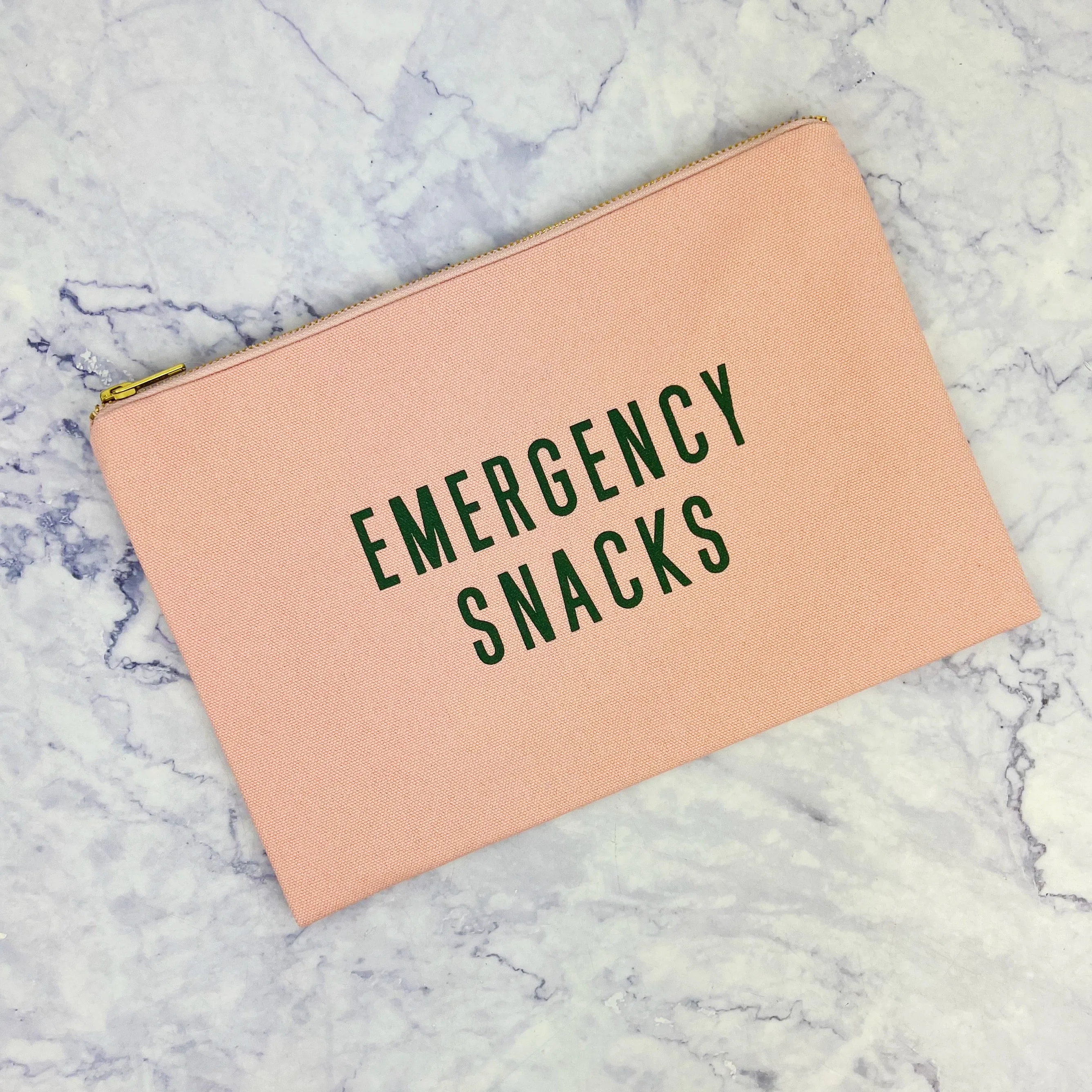 Blush Canvas Quote Pouch