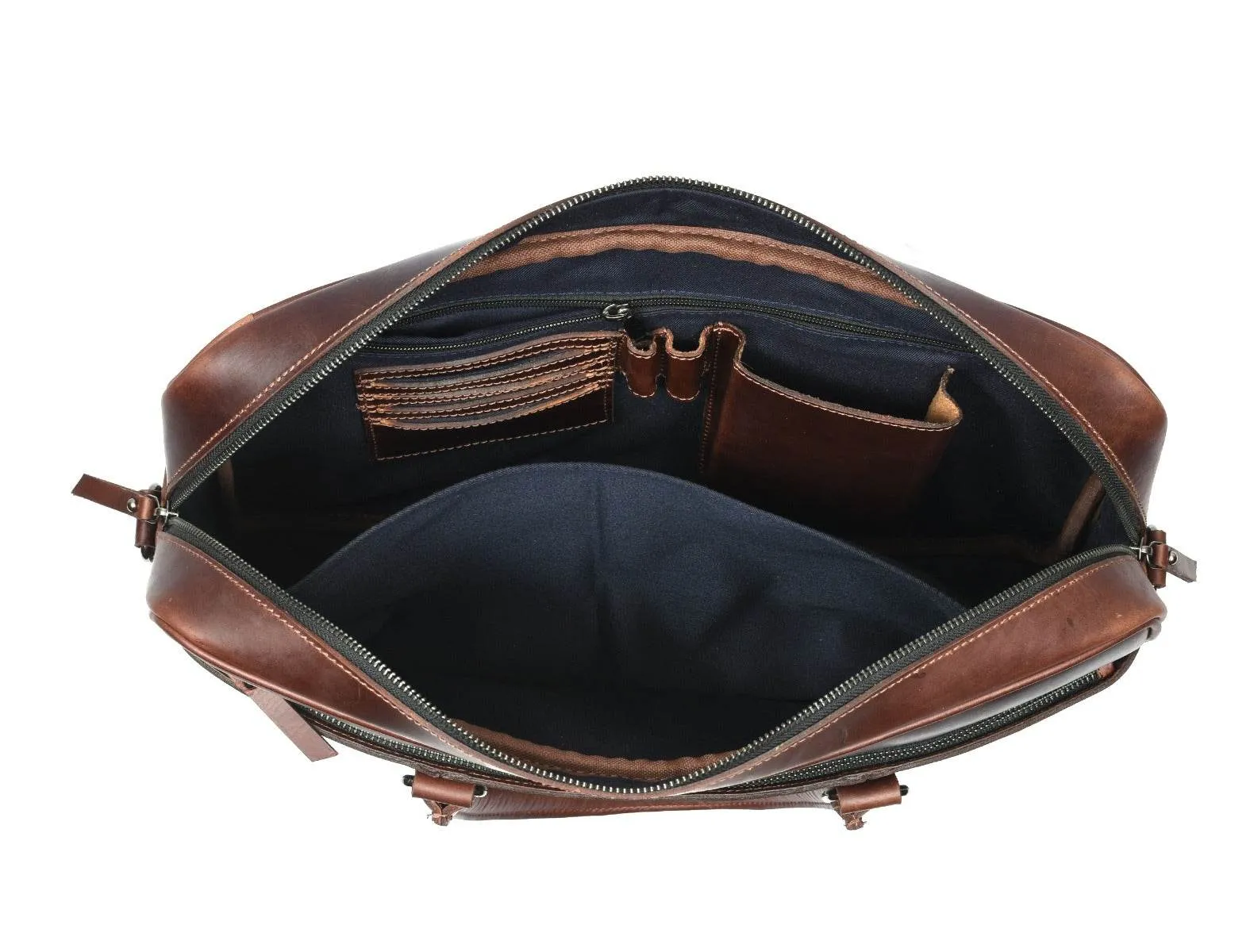 Broadway Leather Office Bag – Walnut Brown