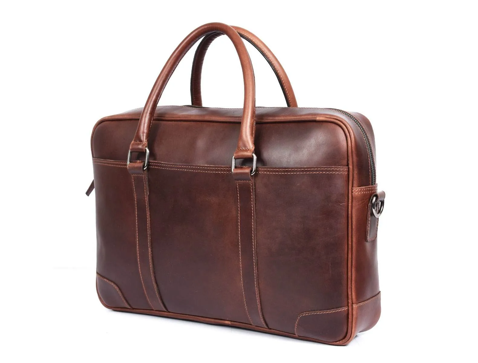 Broadway Leather Office Bag – Walnut Brown