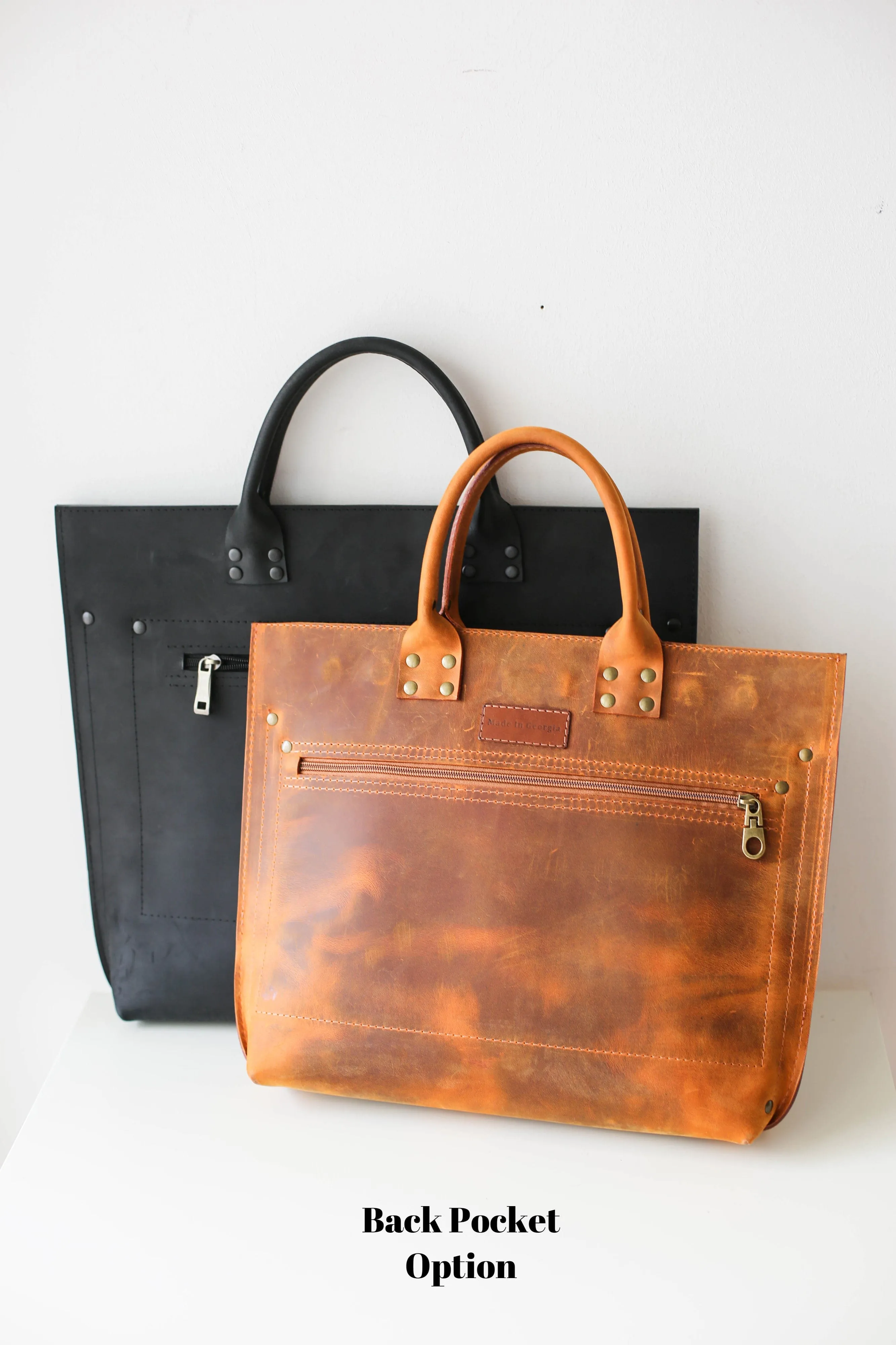 Brown Leather Laptop Bag - Leather Briefcase