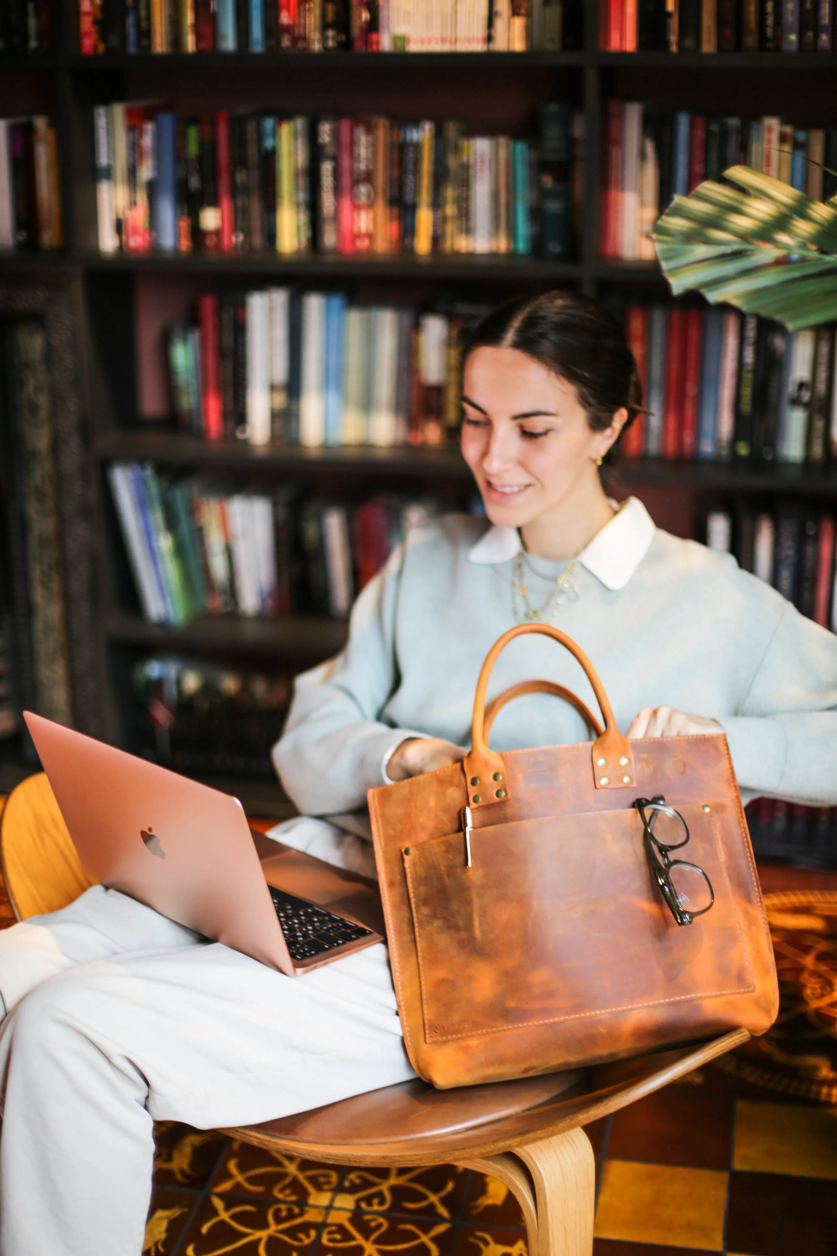 Brown Leather Laptop Bag - Leather Briefcase