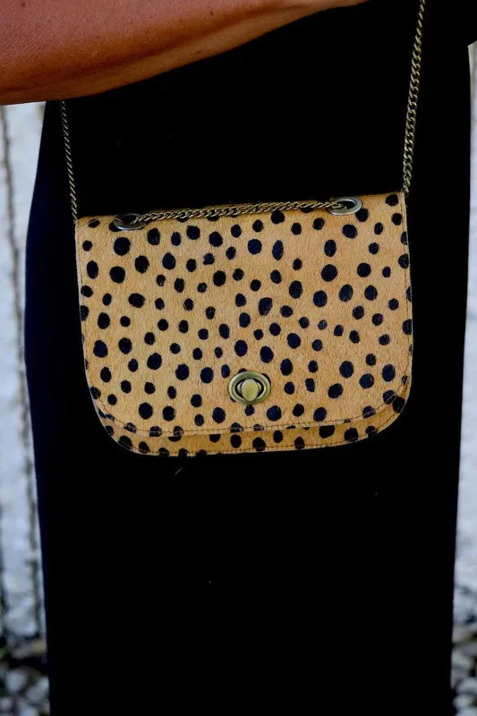 Cam Leopard Faux Fur Crossbody / Clutch