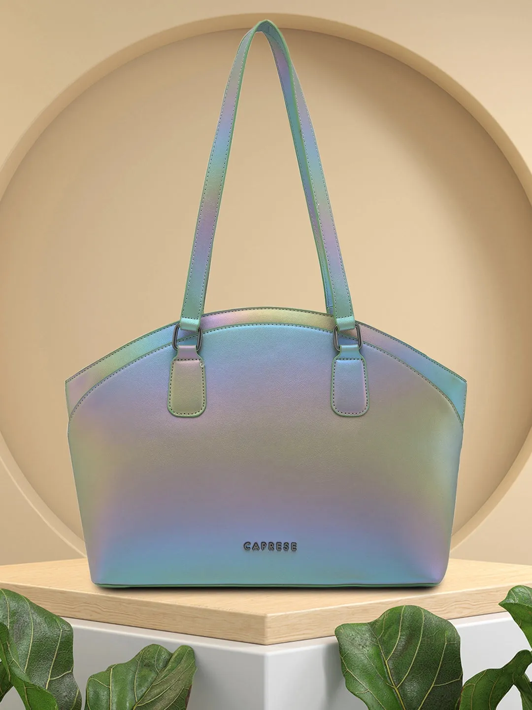 Caprese Iris Iridescent Tote Medium Blue