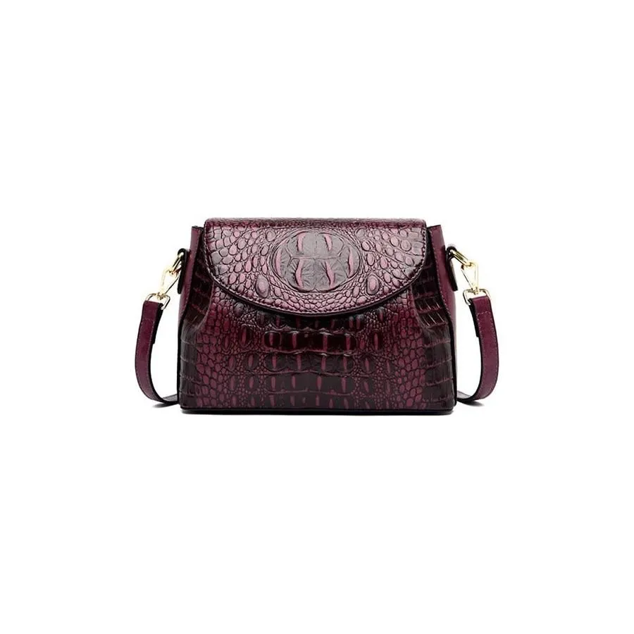 Chic CrocZip Luxury Crocodile Shoulder Bag