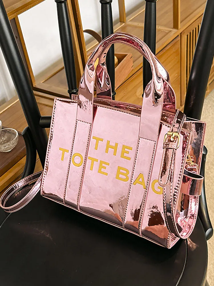 Chic PU Leather Shoulder Crossbody Tote Bag