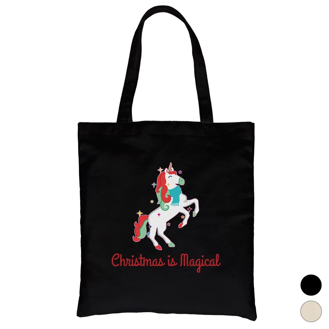 Christmas Magical Unicorn Canvas Bag