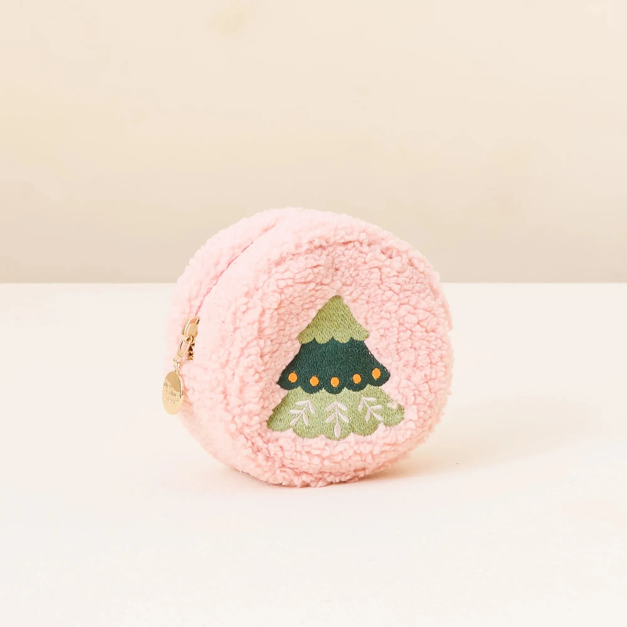 Christmas Tree Circle Teddy Pouch