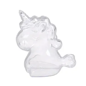 Clear Unicorn Party Treat Container