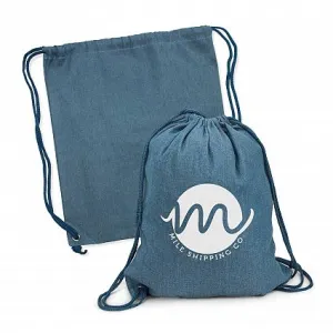 Denim Drawstring Bag