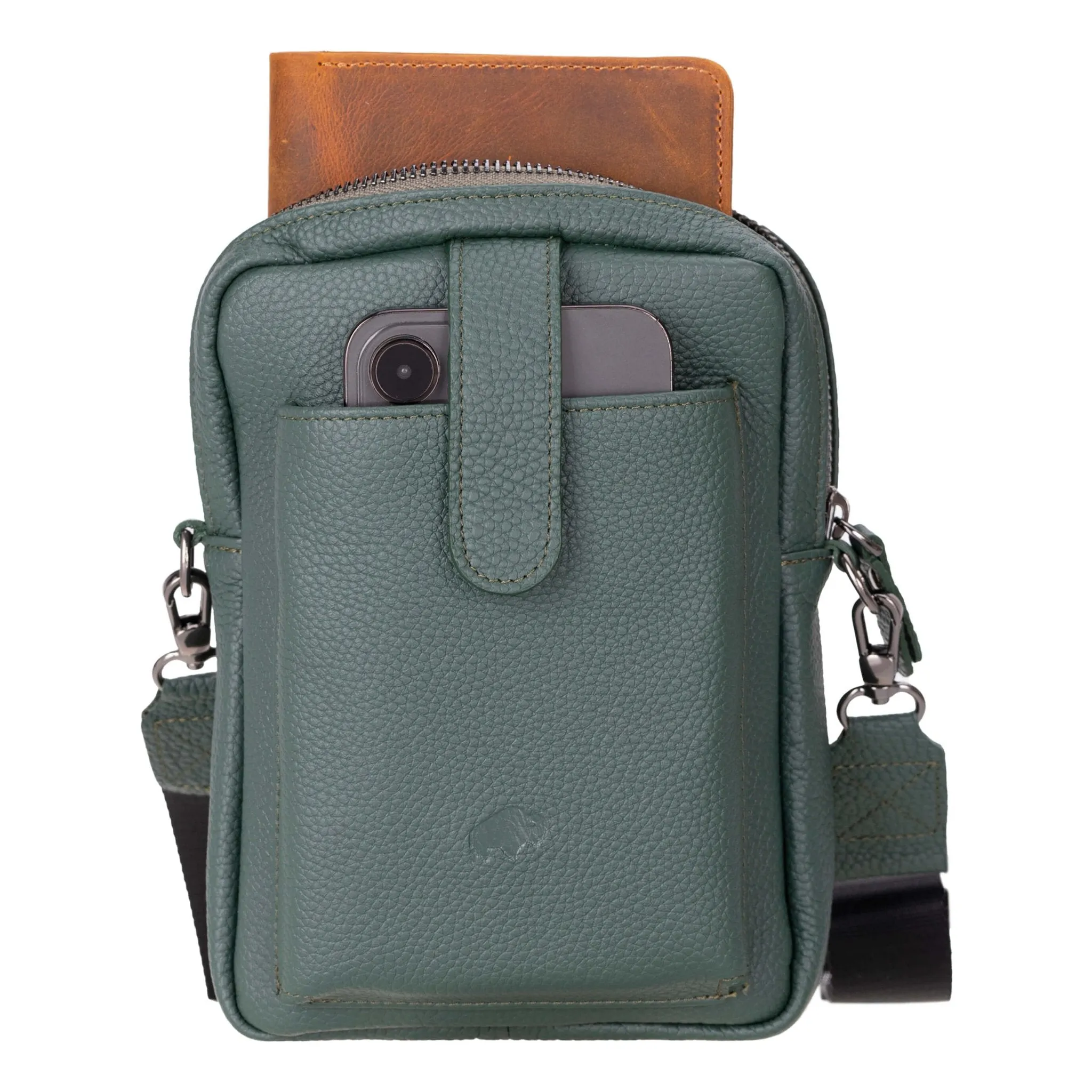 Dillon Crossbody Leather Bag, Green