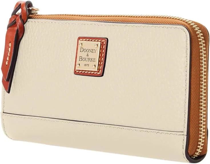 Dooney & Bourke Bag, Pebble Grain Zip Strap, Light Beige