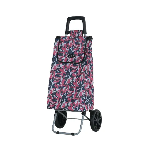 Eagle London 2 Wheel Folding Shopping Trolley 54L Camouflage Print