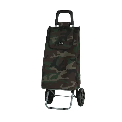 Eagle London 2 Wheel Folding Shopping Trolley 54L Camouflage Print