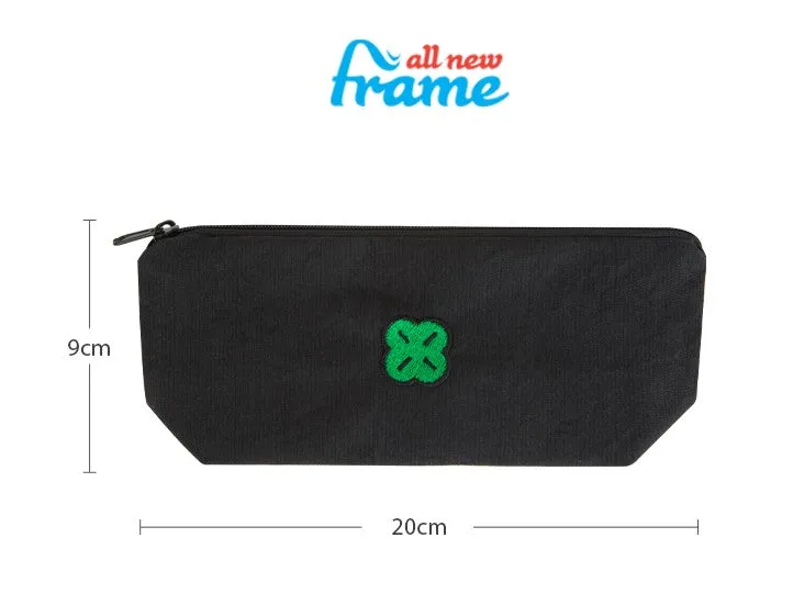 Four-leaf Clover Black Pencil Cases Pouches School Office Stationery