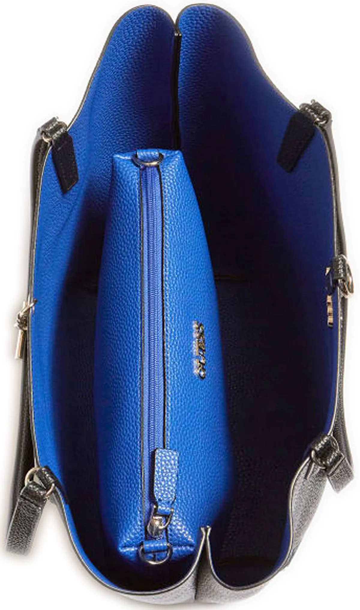 Guess Alby Toggle Tote In Black Blue For Women