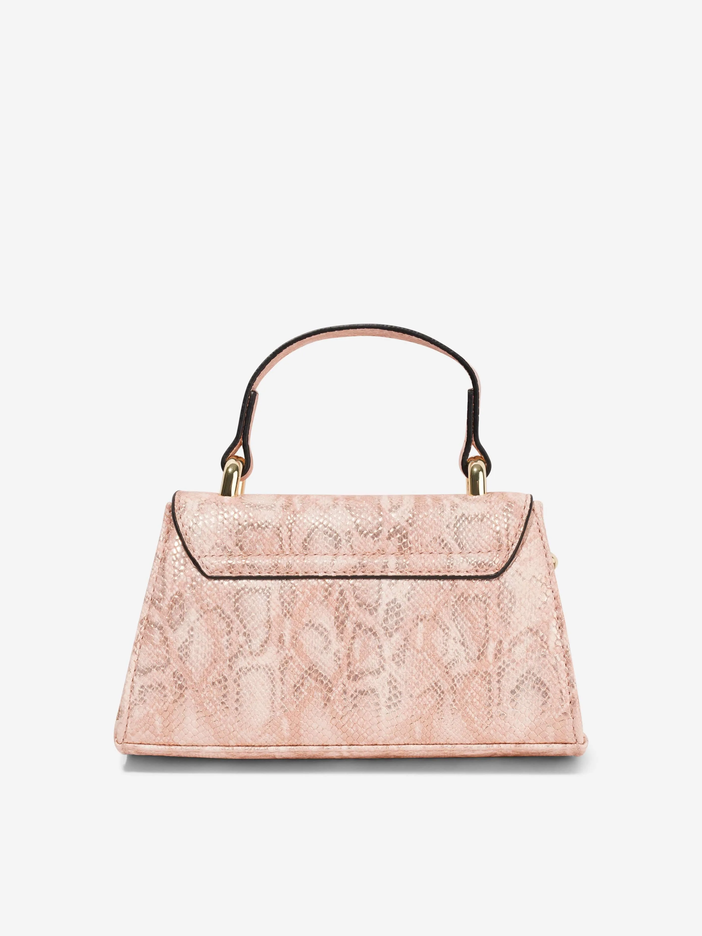 Guess Girls Snake Print Top Handle Bag in Pink