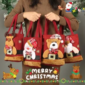 Holiday Cheer Tote – Adorable Santa, Snowman & Bear Bags