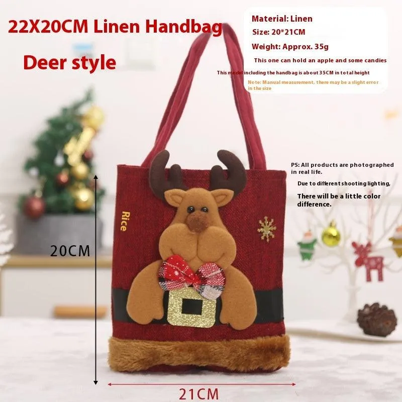 Holiday Cheer Tote – Adorable Santa, Snowman & Bear Bags