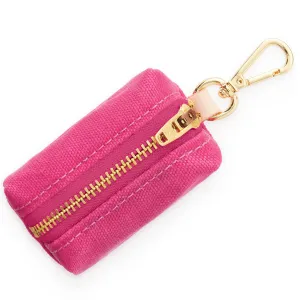 Hot Pink Waxed Canvas Waste Bag Dispenser