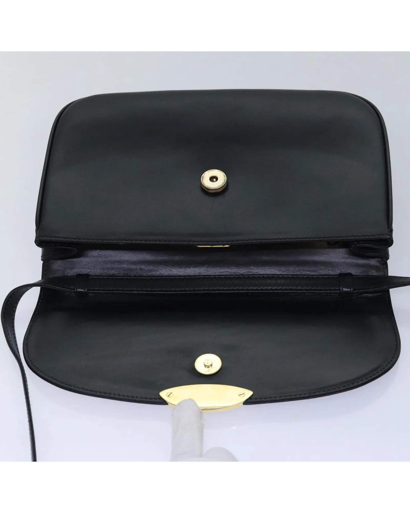 Leather Shoulder Bag in Black