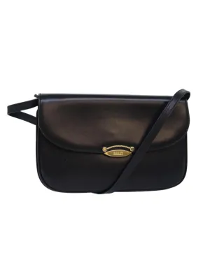 Leather Shoulder Bag in Black