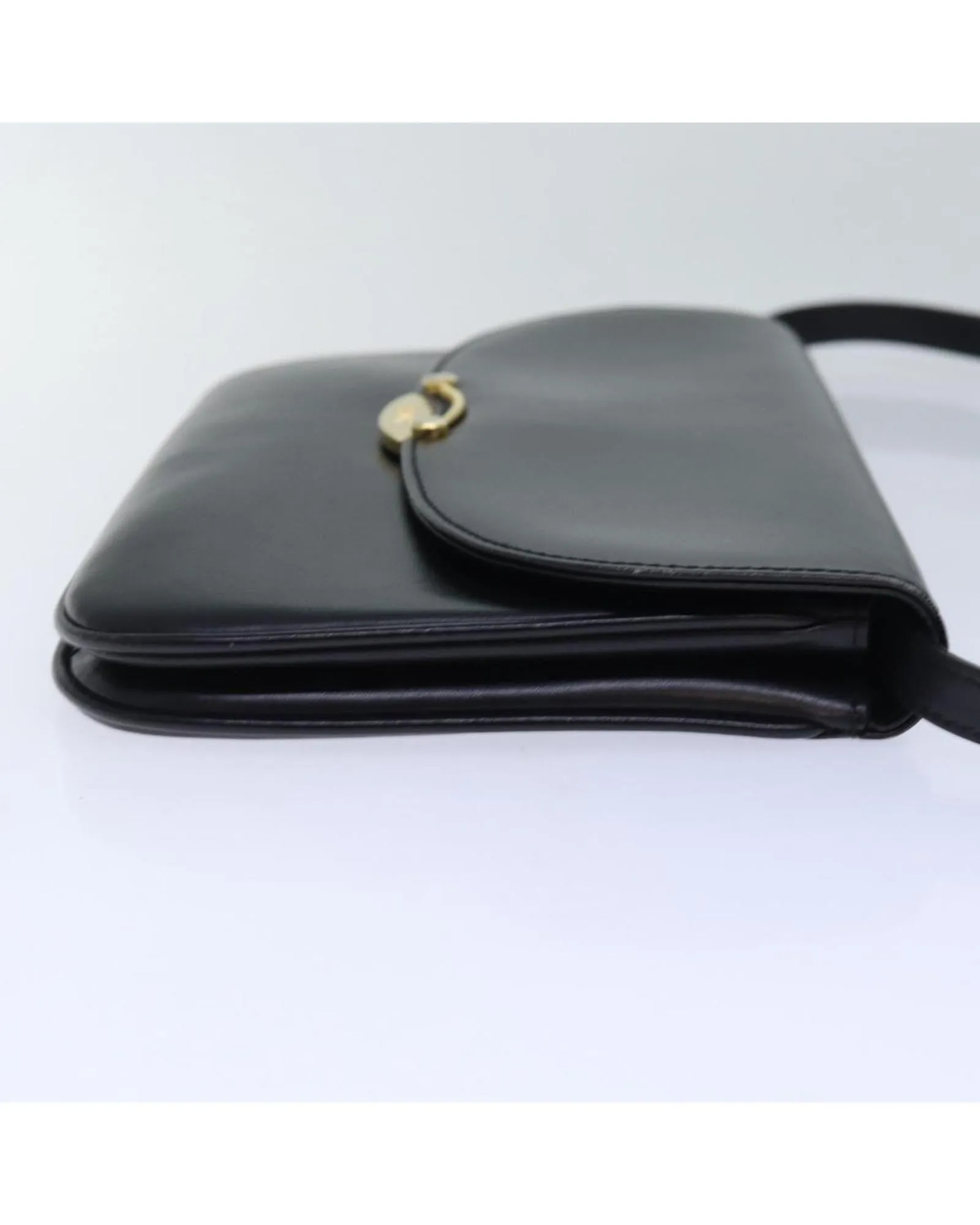 Leather Shoulder Bag in Black