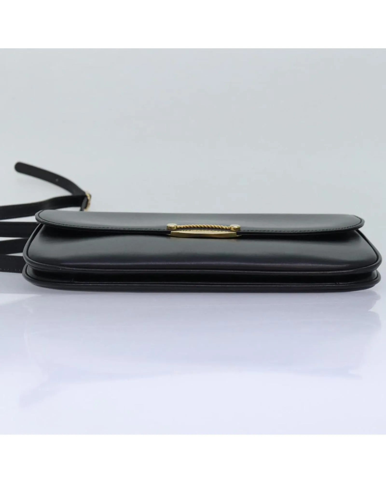 Leather Shoulder Bag in Black