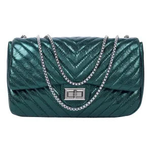 Lino Perros Teal Quilted Hand Bag