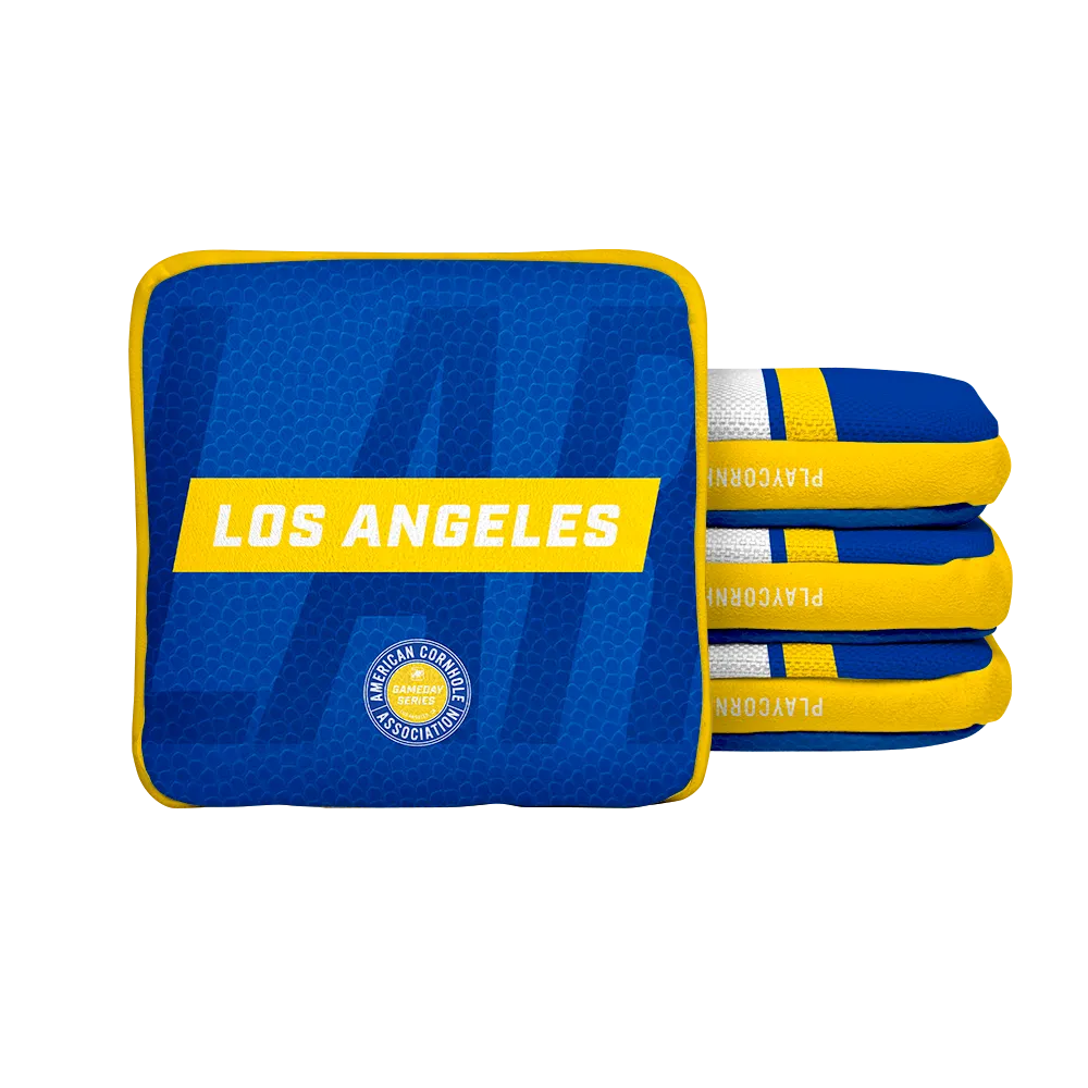 Los Angeles LAR Football Gameday Stripes Synergy Edge Cornhole Bags