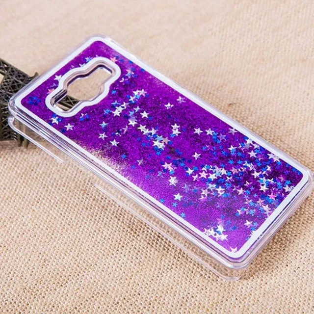 LOVECOM For Samsung Grand Prime G530 A3 A5 A7 J5 J7 2015 2016 Cover Glitter Star Dynamic Liquid Quicksand Transparent Hard Case