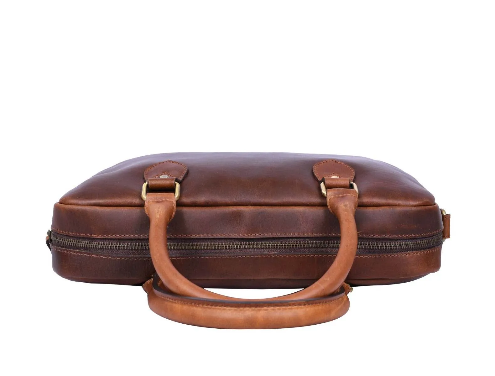 Madison  Leather Office Bag - Lux Tan