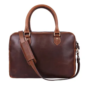 Madison  Leather Office Bag - Lux Tan