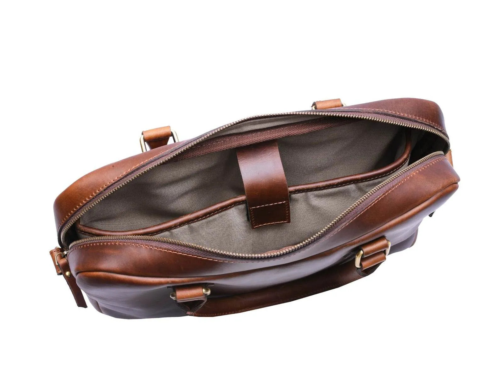 Madison  Leather Office Bag - Lux Tan