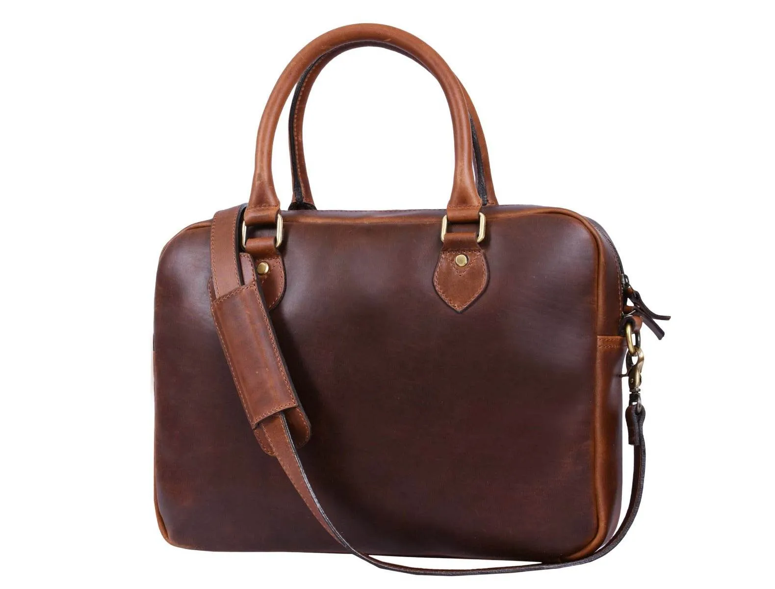 Madison  Leather Office Bag - Lux Tan