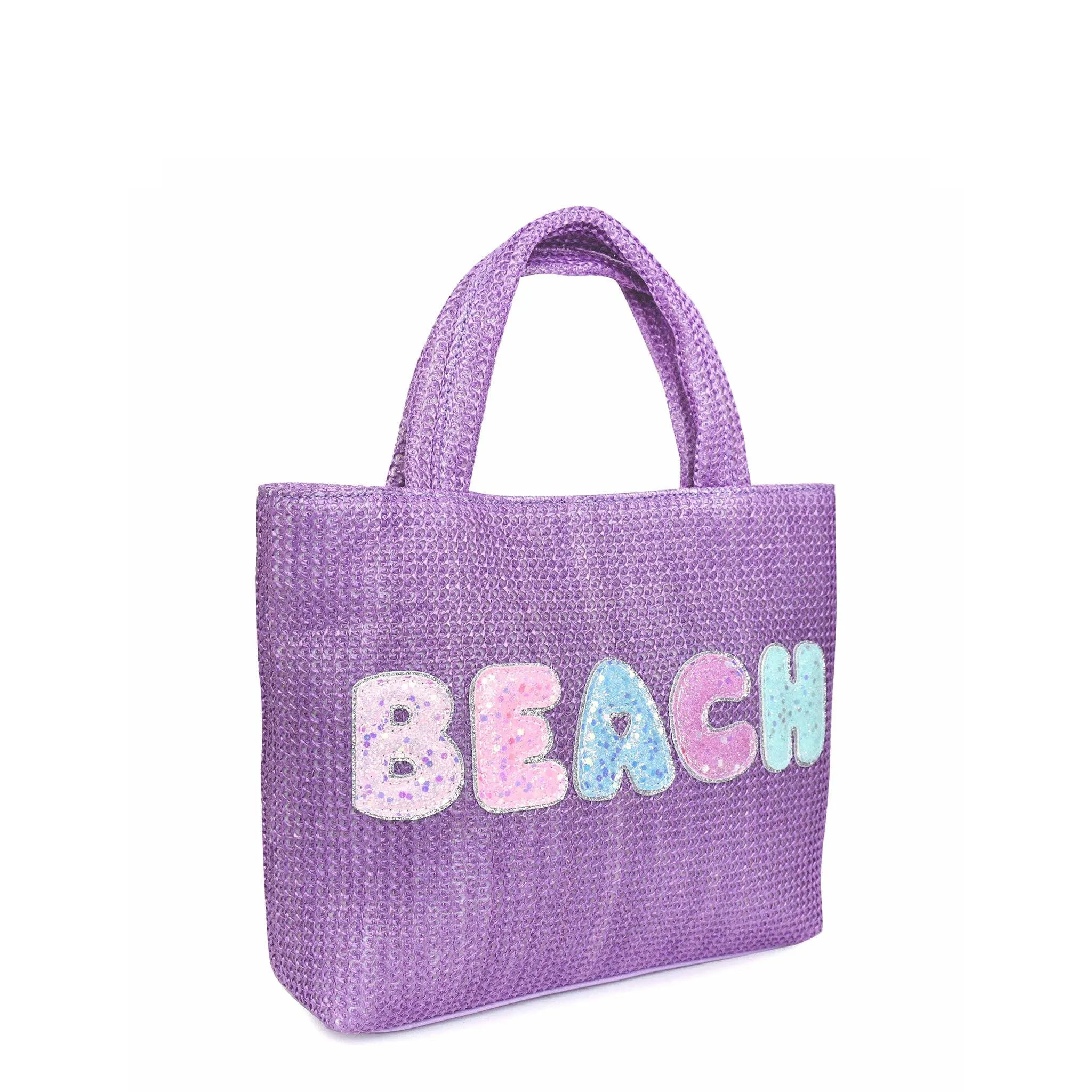 Mini Straw Tote Bag - Beach